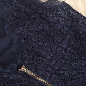 Adrianna Papell navy lace dress, size 8.